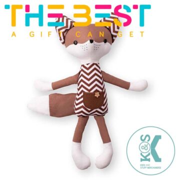 Plush Toy Mascots, Kids and Stuff Merchandise, Organic Cotton Brown Fox