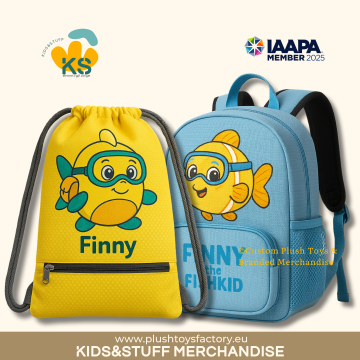 Finny the Fishkid Backpack & Drawstring Bag Set