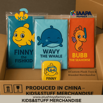 Toy production stability for European brands – custom character merchandise packed and ready for delivery