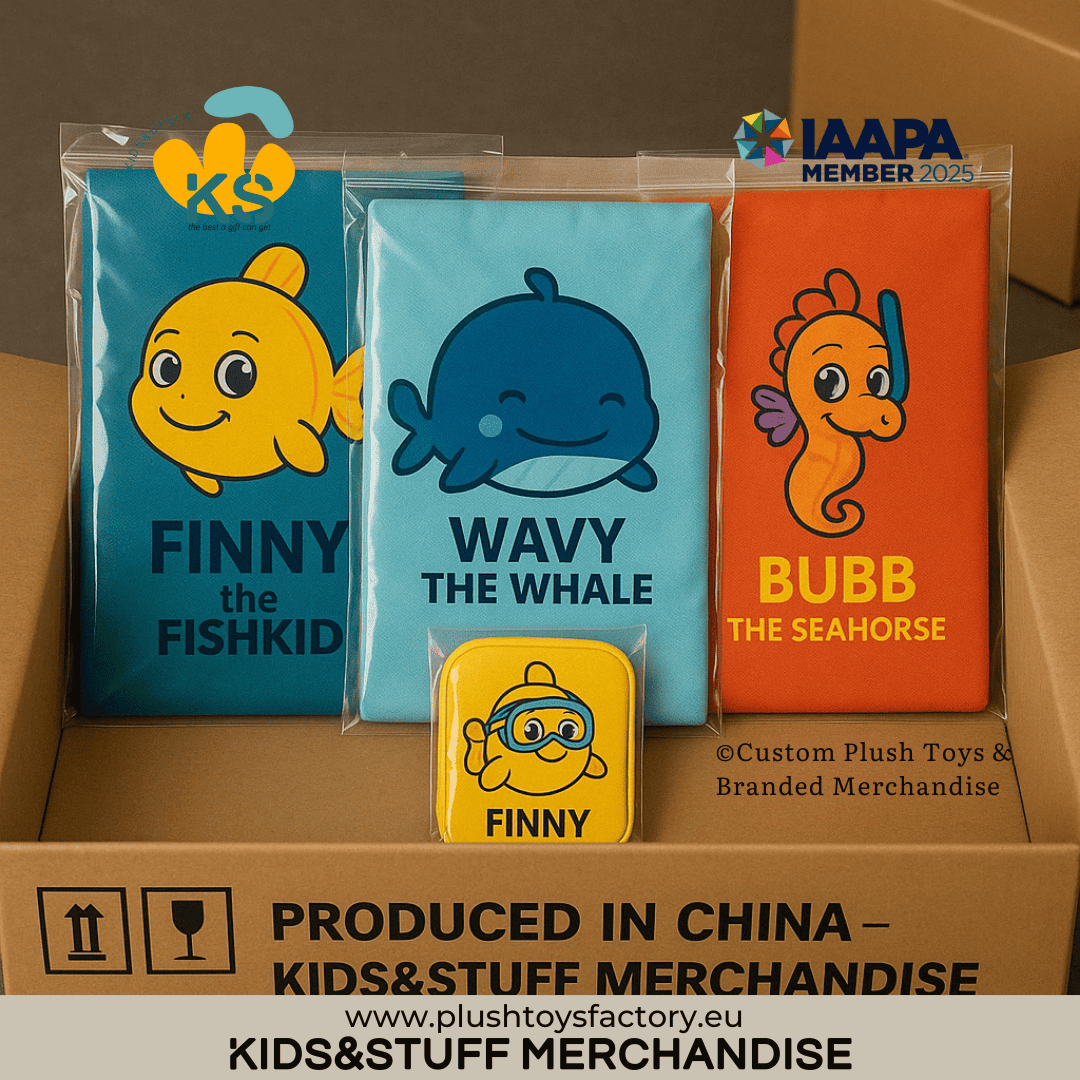 Toy production stability for European brands – custom character merchandise packed and ready for delivery