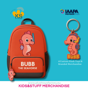 Bubb the Seahores Backpack & Keychain Set – Custom Character Merchandise