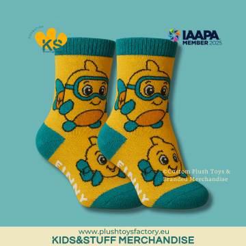 Finny the Fishkid Socks – Custom Branded Anti-Slip Kids’ Socks
