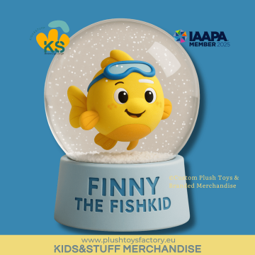 Finny the Fishkid Snowglobe – Branded Collectible Figurine