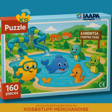 Kamenitsa Camping Park Puzzle – 160 Pieces with Finny & Friends
